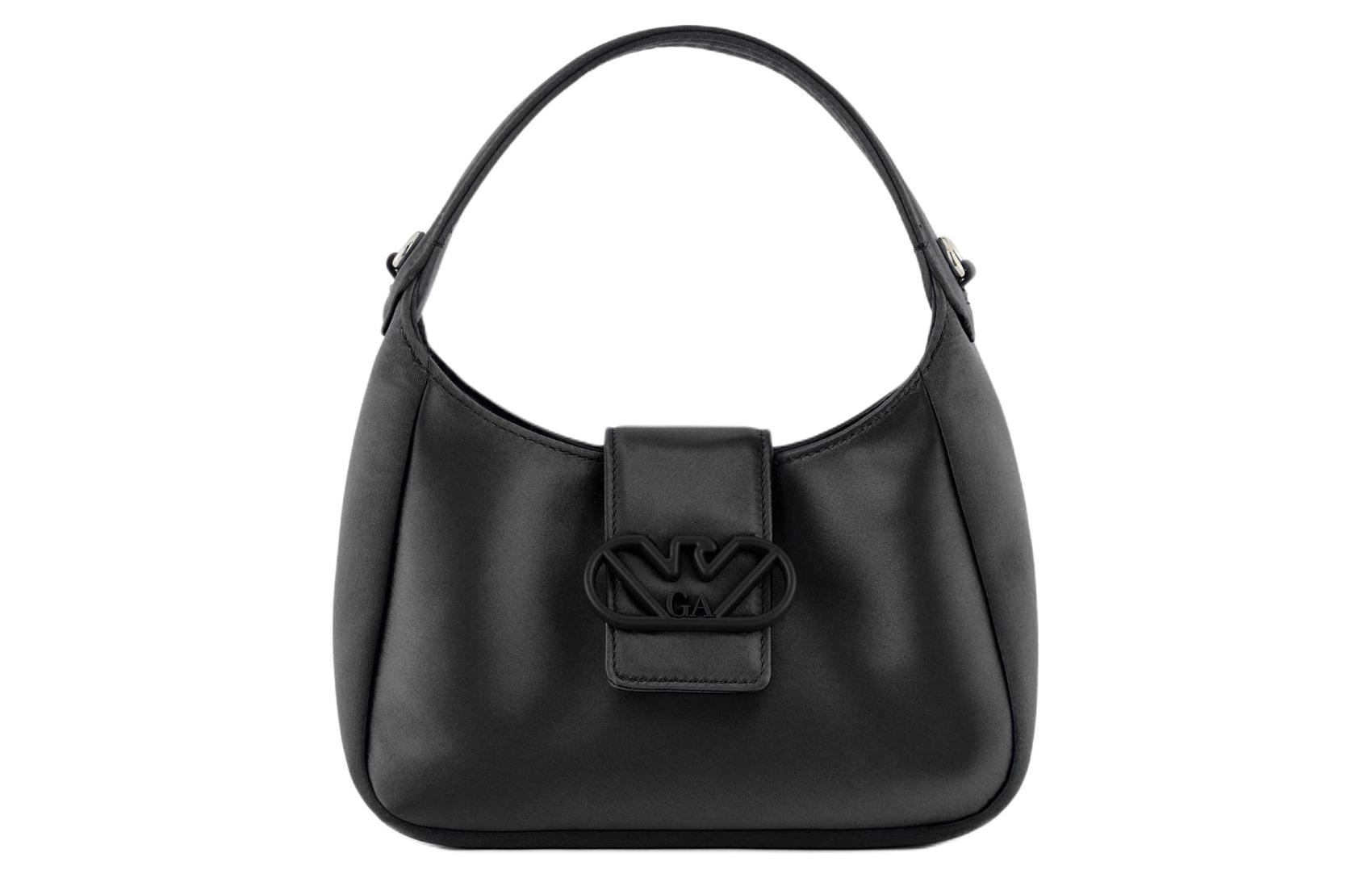 

EMPORIO ARMANI Полиэстеровая сумка хобо Плечевая сумка Сумка кроссбоди Женская черная сумка