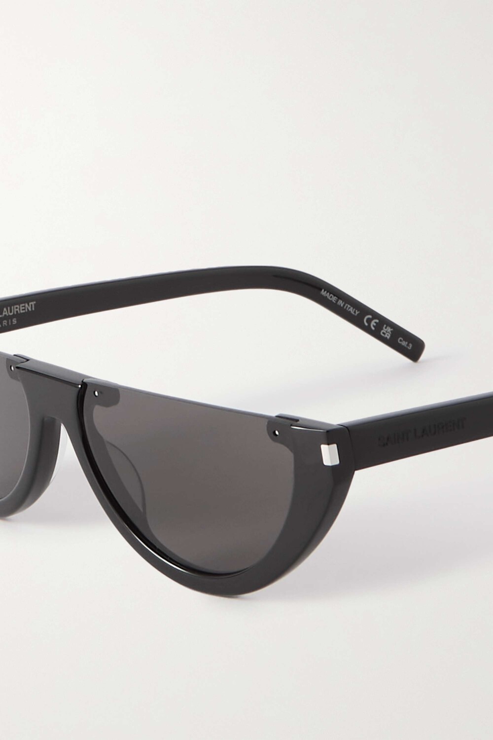 

SAINT LAURENT EYEWEAR солнцезащитные очки «кошачий глаз» из ацетата, черный