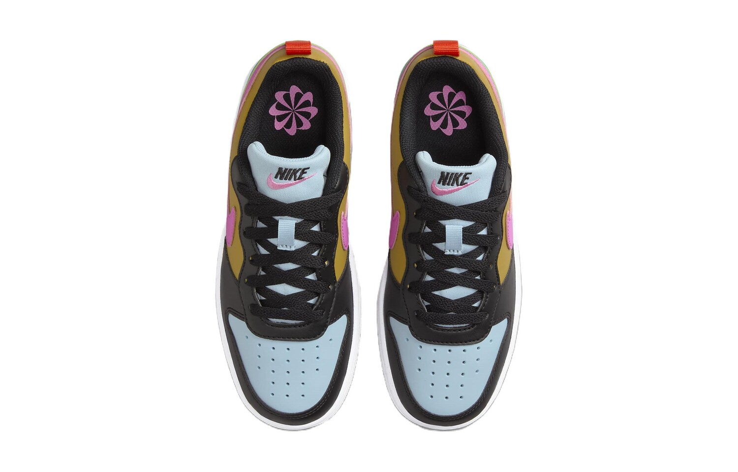 Детские кроссовки для скейтбординга Nike Court Borough GS, Core Black/Acid Orange/Lucid Pink — фото 4