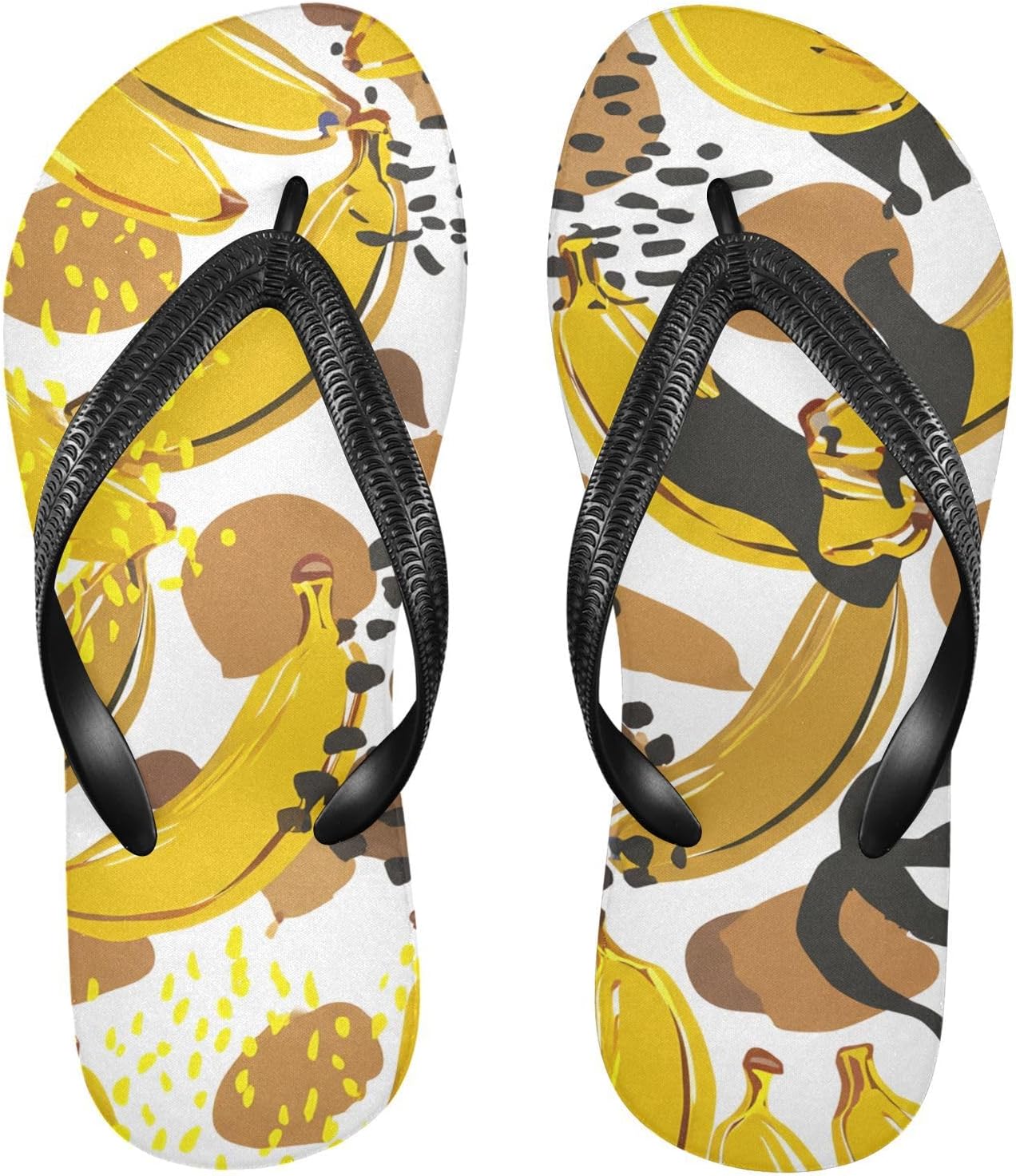 

Мужские летние шлепанцы из резины Banana Dot White, пляжные вьетнамки, противоскользящие, для душа и прогулок Sinestour