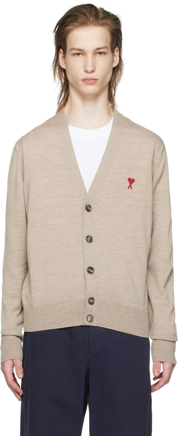 

Бежевый кардиган Ami de Cœur Ami Paris, цвет Light beige