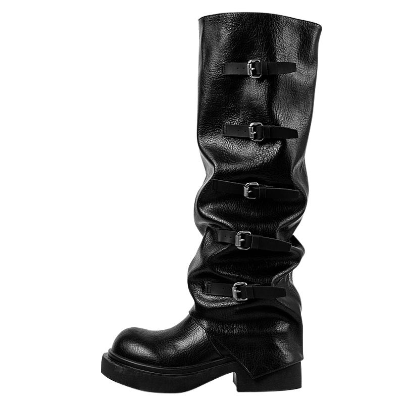 Wonderful couple Высокие сапоги женские 5,5 см черные [с флисовой подкладкой], цвет Black[Fleece-Lined Lining]