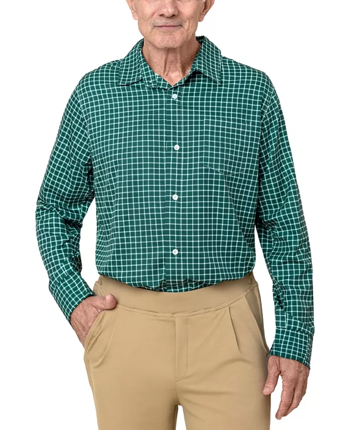 

Мужская адаптивная рубашка на магнитных пуговицах Slim-Fit Joe & Bella, зеленый