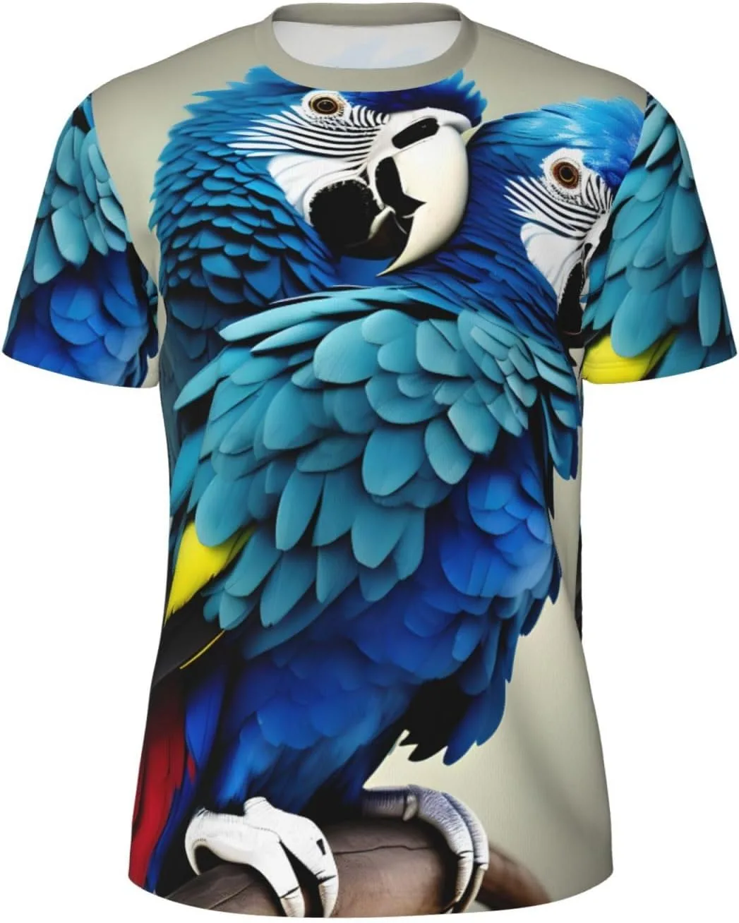 

Футболка мужская летняя с принтом Blue Parrot, короткий рукав, легкая и дышащая SDFHU