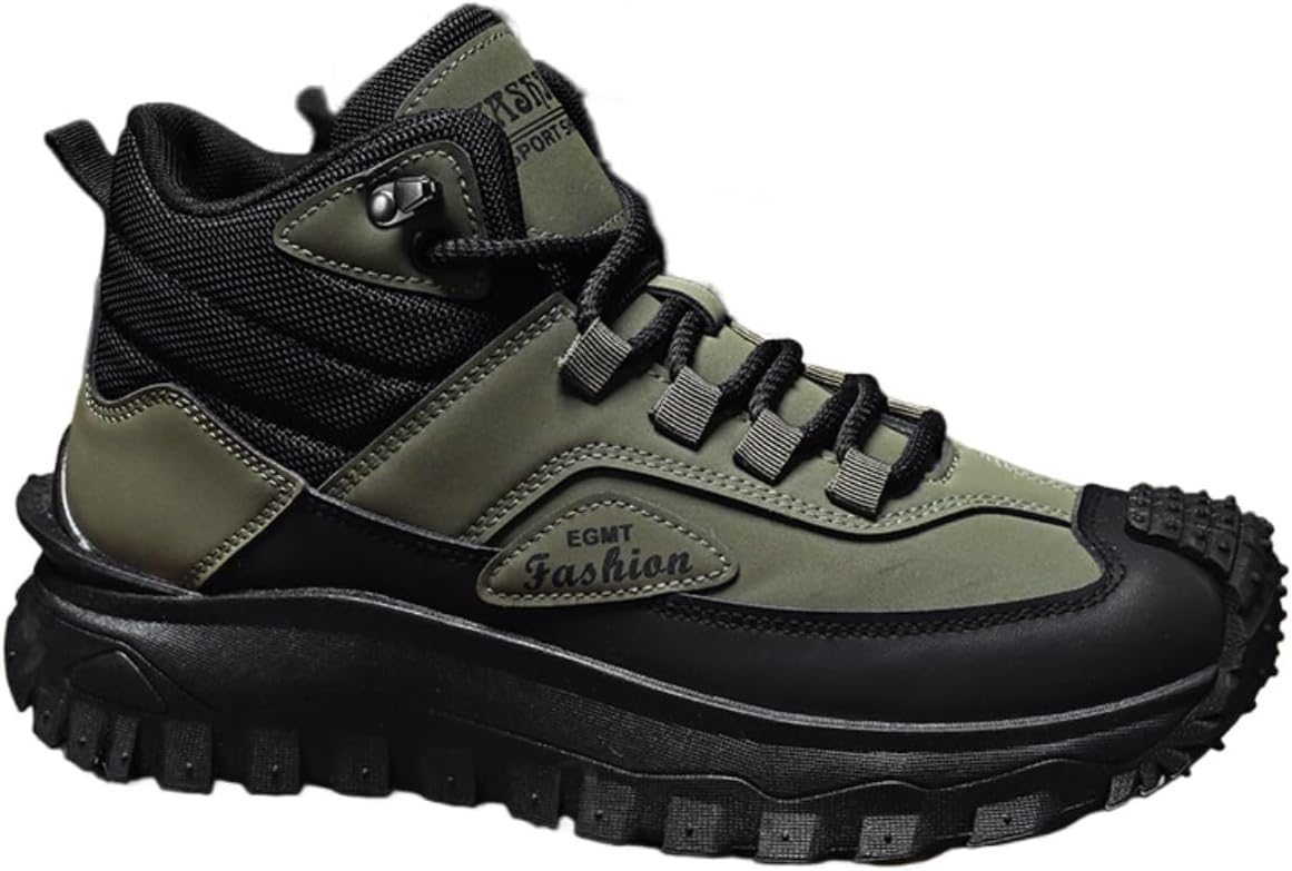 

Мужские кроссовки больших размеров с высоким верхом, противоскользящие, износостойкие, с хорошим сцеплением, легкие, для прогулок на открытом воздухе Solastride, зеленый