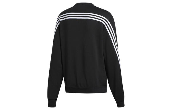 Толстовка с капюшоном оригинальная 3 полоски обертка cr круглый вырез Adidas, черный — фото 2