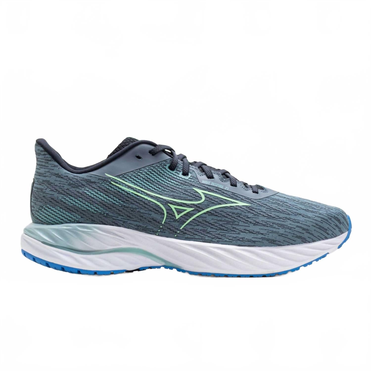 MIZUNO Мужские беговые кроссовки Wave Inspire 21 в цвете Tradewinds-Neo Mint
