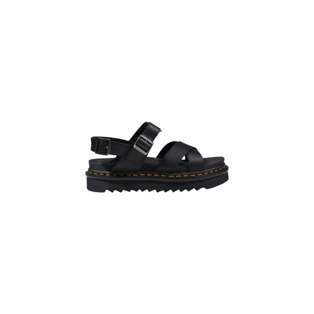 Черные кожаные сандалии Dr. Martens, черный
