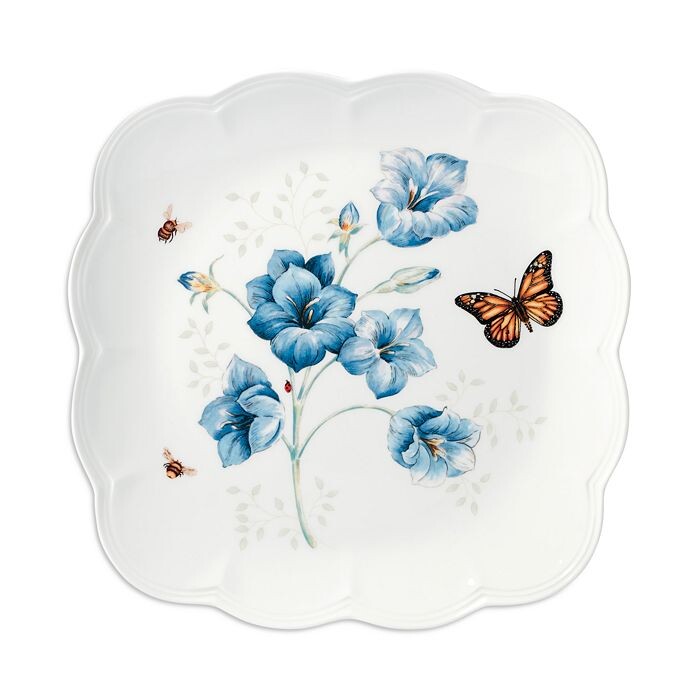 

Квадратная обеденная тарелка Lenox Butterfly Meadow, белый