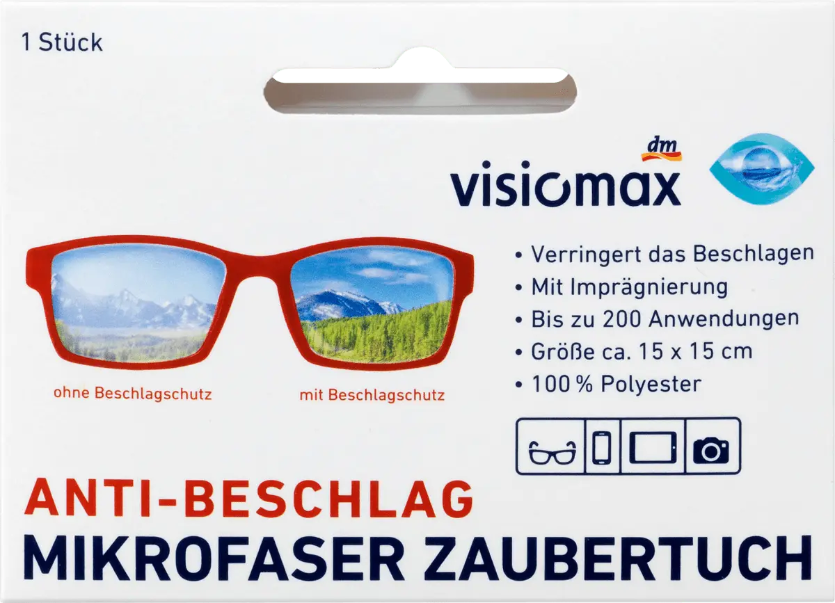 

Волшебная салфетка из микрофибры против запотевания 1 шт. VISIOMAX