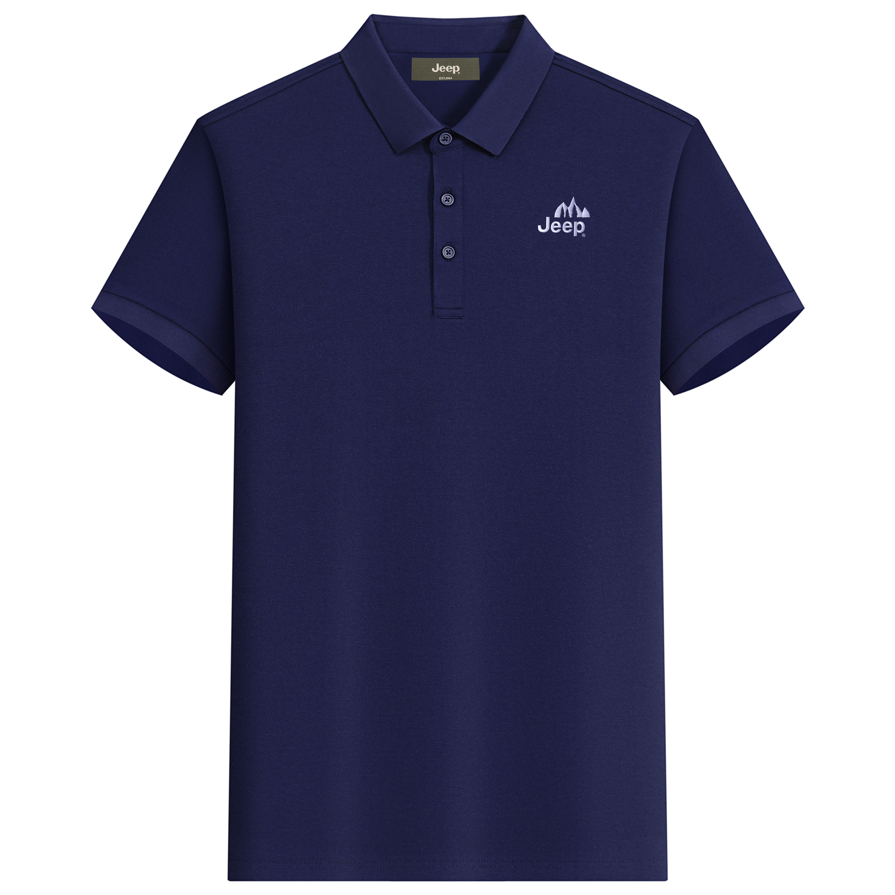 

Футболка-поло Unisex с воротником-поло, умеренно прямого кроя Jeep, темно-синий