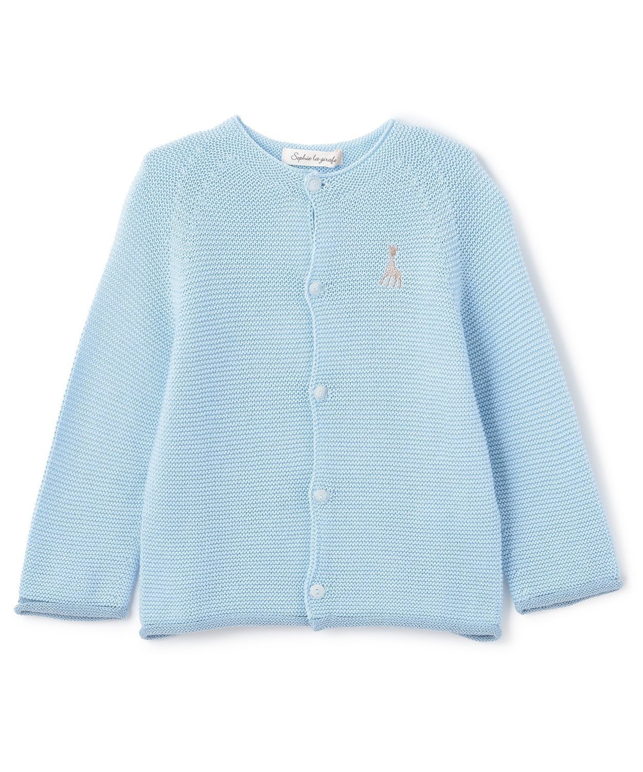 Кардиган, связанный платочной вязкой Sophie La Girafe, blue