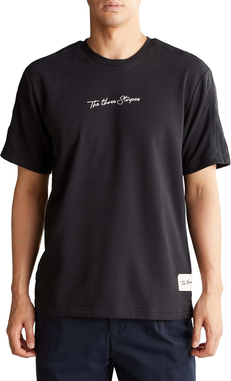 

Мужская футболка с коротким рукавом и графическим принтом Современная классика JTL99 Adidas, черный