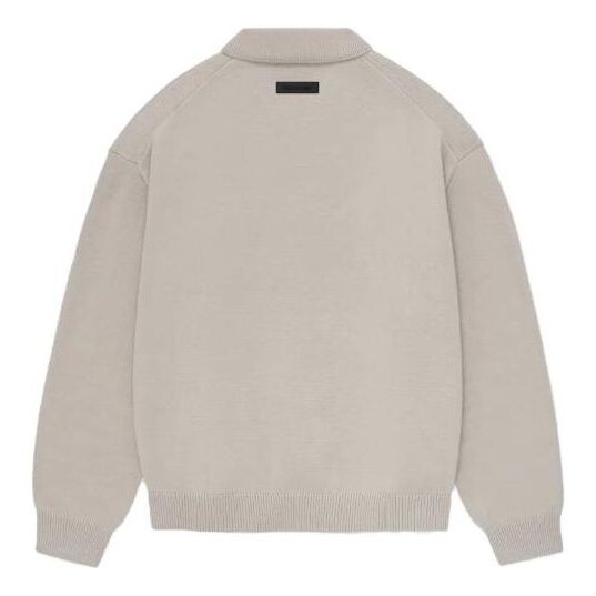 

Рубашка fw23 knit polo shirt 'silver cloud' Fear Of God Essentials, серый