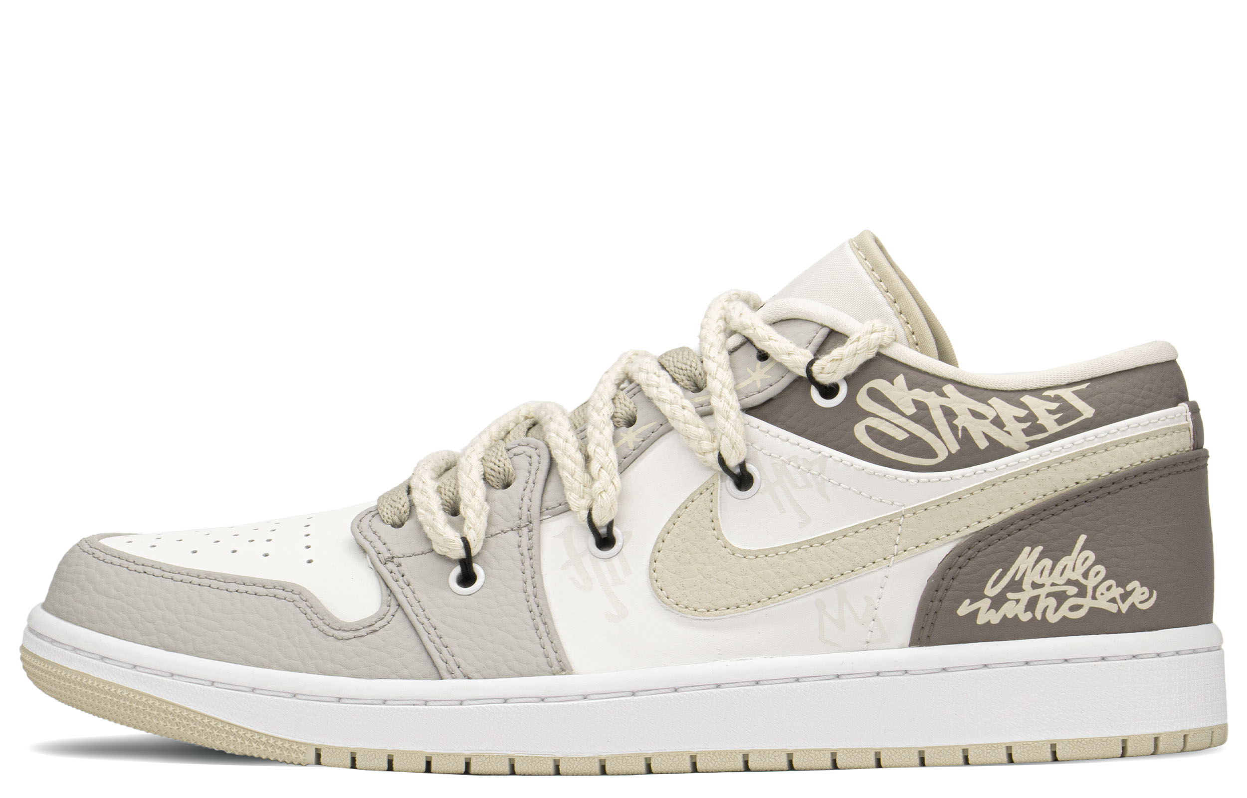 

Кроссовки Air Jordan 1 Vintage Basketball Shoes Men Low-Top Mocha Brown/khaki/beige