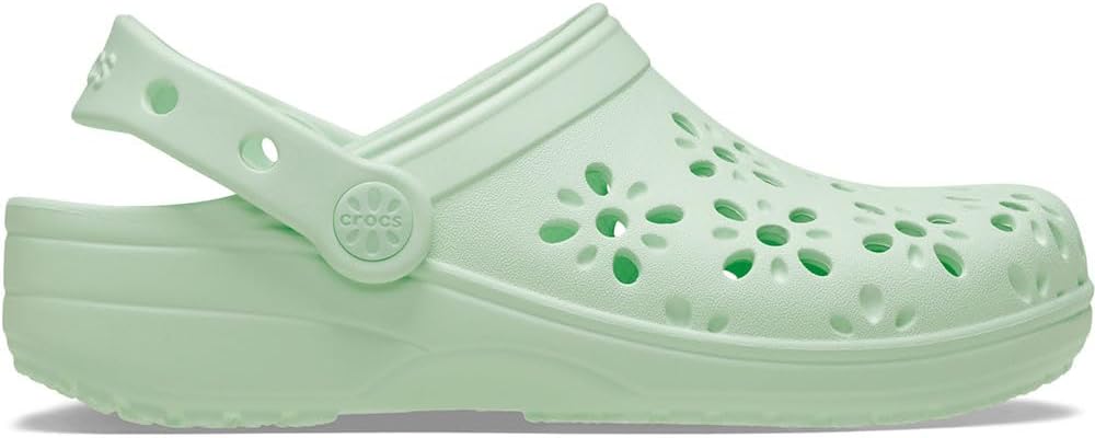 Детские кроксы Crocs с классическим цветочным дизайном, Jade Tint — фото 3