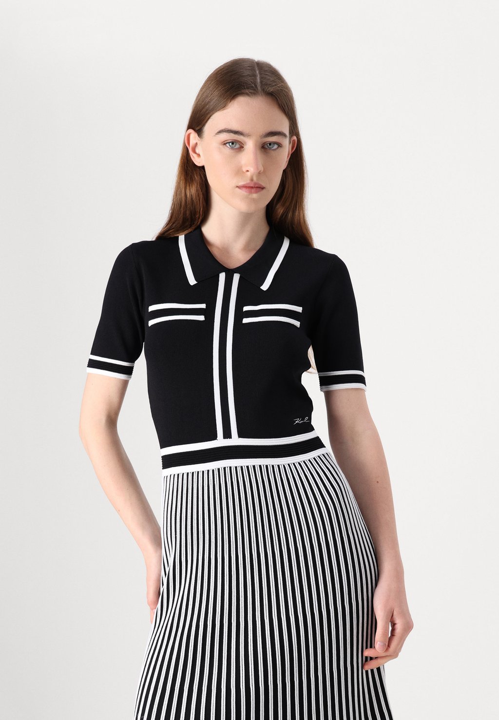 

Платье-джемпер PLEATED DRESS KARL LAGERFELD, черный