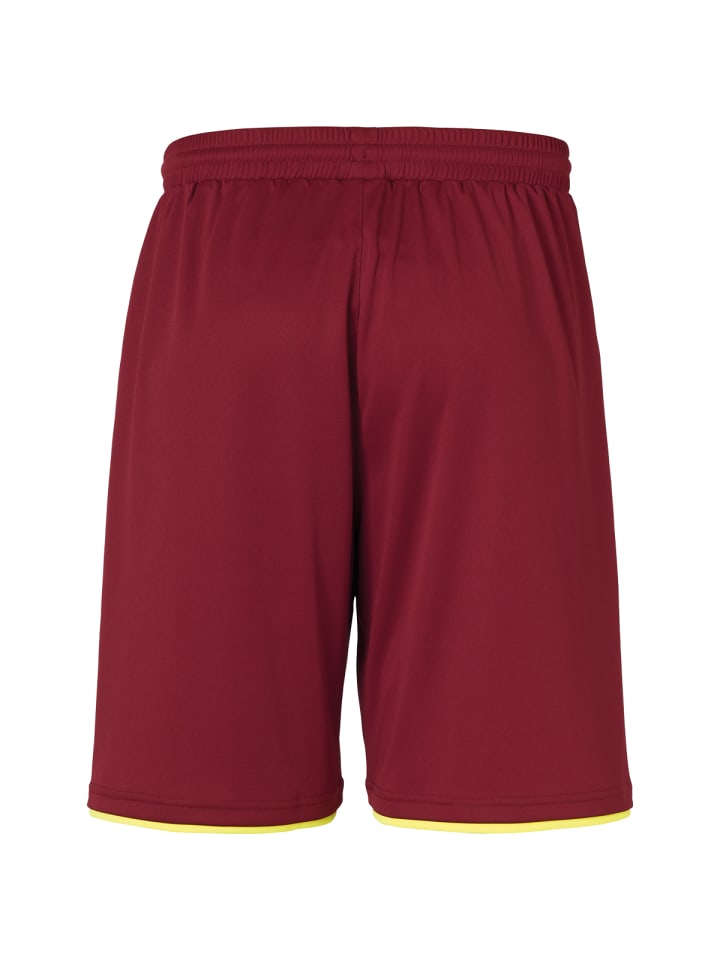 Спортивные брюки CLUB SHORTS бордового/флуоресцентно-желтого цвета uhlsport — фото 2