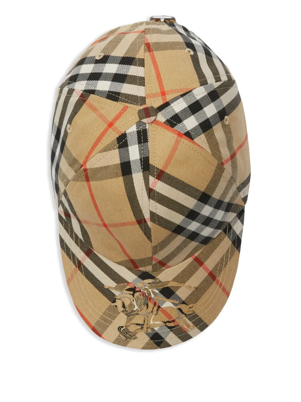 Бейсболка в клетку Burberry, нейтральный — фото 3
