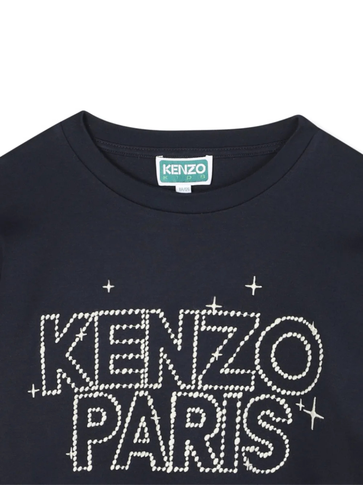 Топ с длинными рукавами и принтом логотипа Kenzo Kids, синий — фото 3