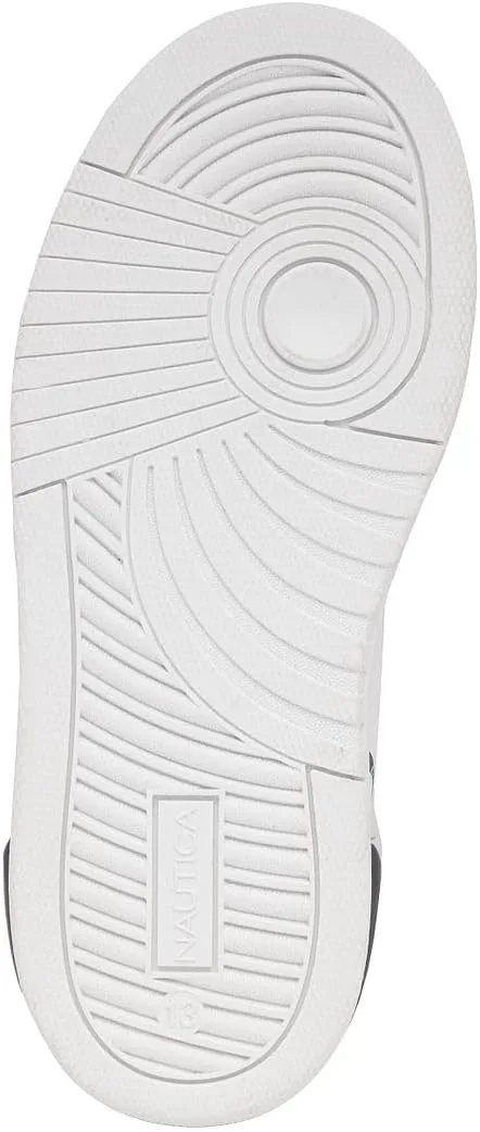 

Кроссовки Nautica для детей: модная обувь на шнуровке с высокими ботинкообразными вставками для мальчиков и девочек (размеры для больших и маленьких детей) - Horizon, белый