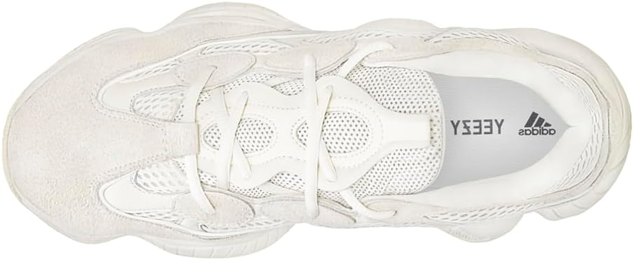 Мужские кроссовки adidas Yeezy 500 на шнуровке, Bonwht/Bonwht/Bonwht — фото 3