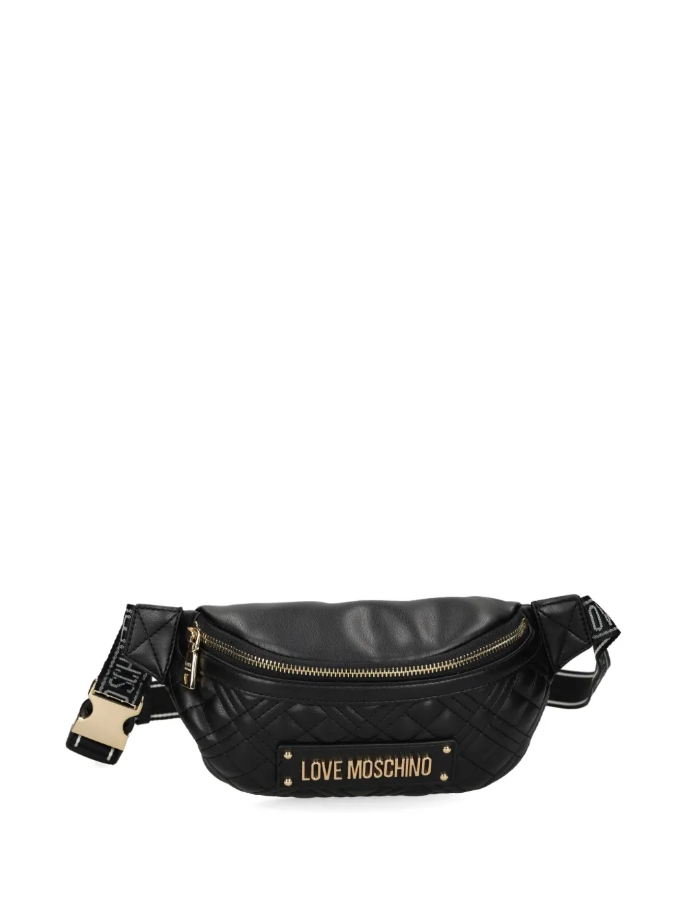 

Стеганая поясная сумка с логотипом Love Moschino, черный