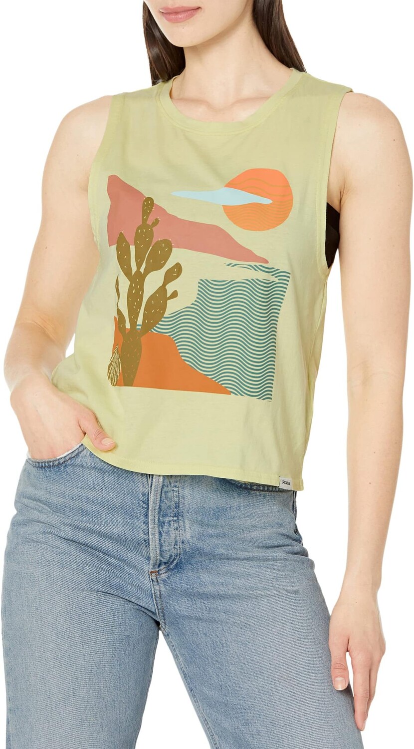 

Майка Prana Organic Graphic Sleeveless, цвет Lime Squeeze Rosarito