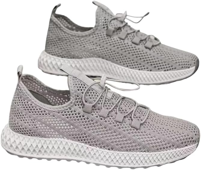 

Мужские кроссовки для бега и ходьбы, модные кеды, спортивная обувь, ультралегкие, дышащие, не скользящие, для спорта, из сетки, для тренировок и повседневной носки Hhhchpm, серый