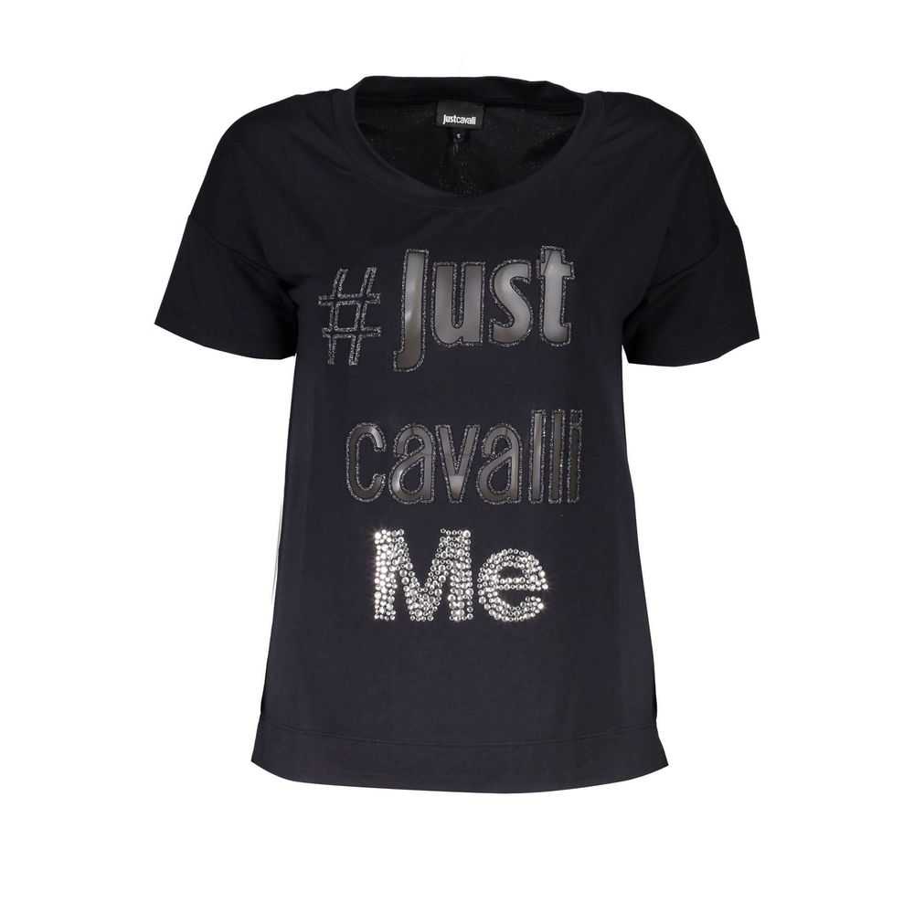 

Черные полиэстеровые топы и футболки Just Cavalli