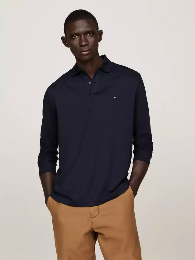 

Поло Tommy Hilfiger Long Sleeve Liquid, цвет desert/sky