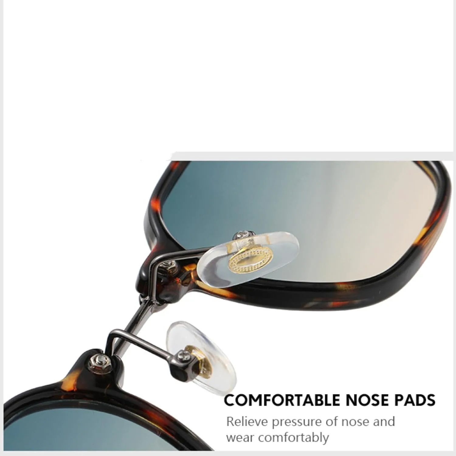 

Модные женские солнцезащитные очки в стиле ретро с заклепками, мужские солнцезащитные очки с прозрачными градиентными линзами TOIPASTN, Black Gray Gradient