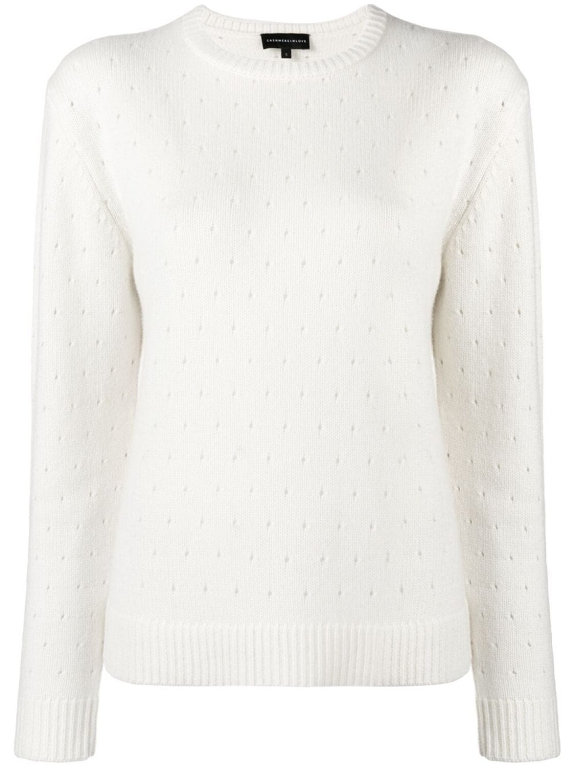 

Cashmere In Love джемпер из кашемира с перфорированным узором, белый
