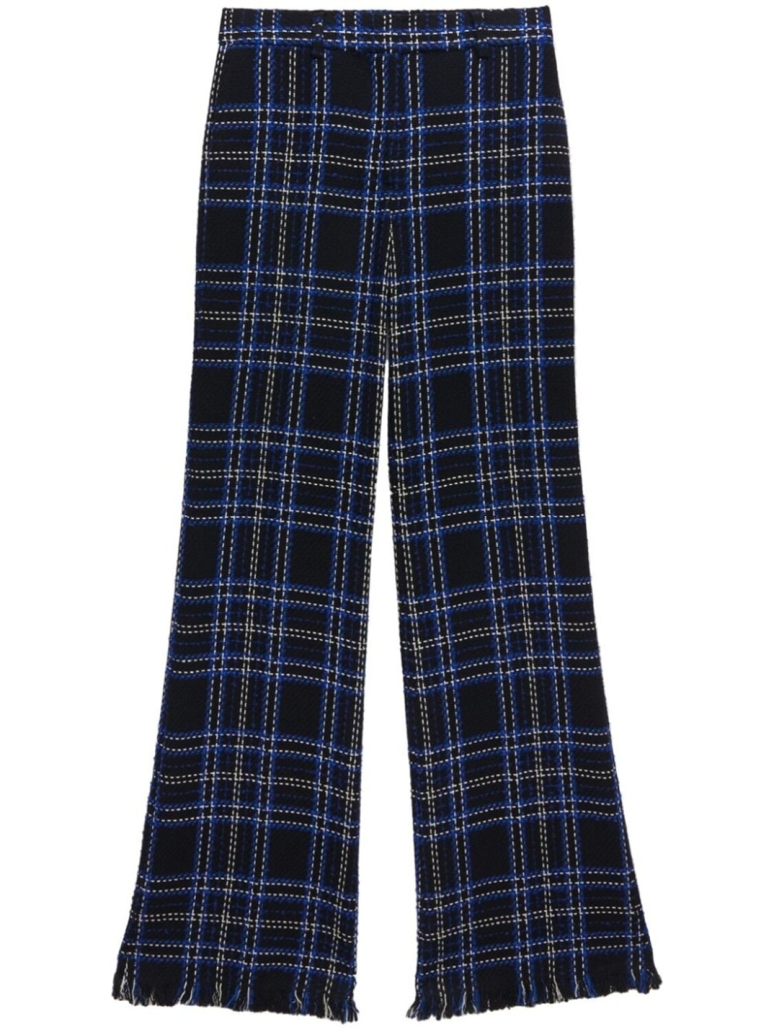 

MSGM брюки из хлопка с клетчатыми вставками, черный