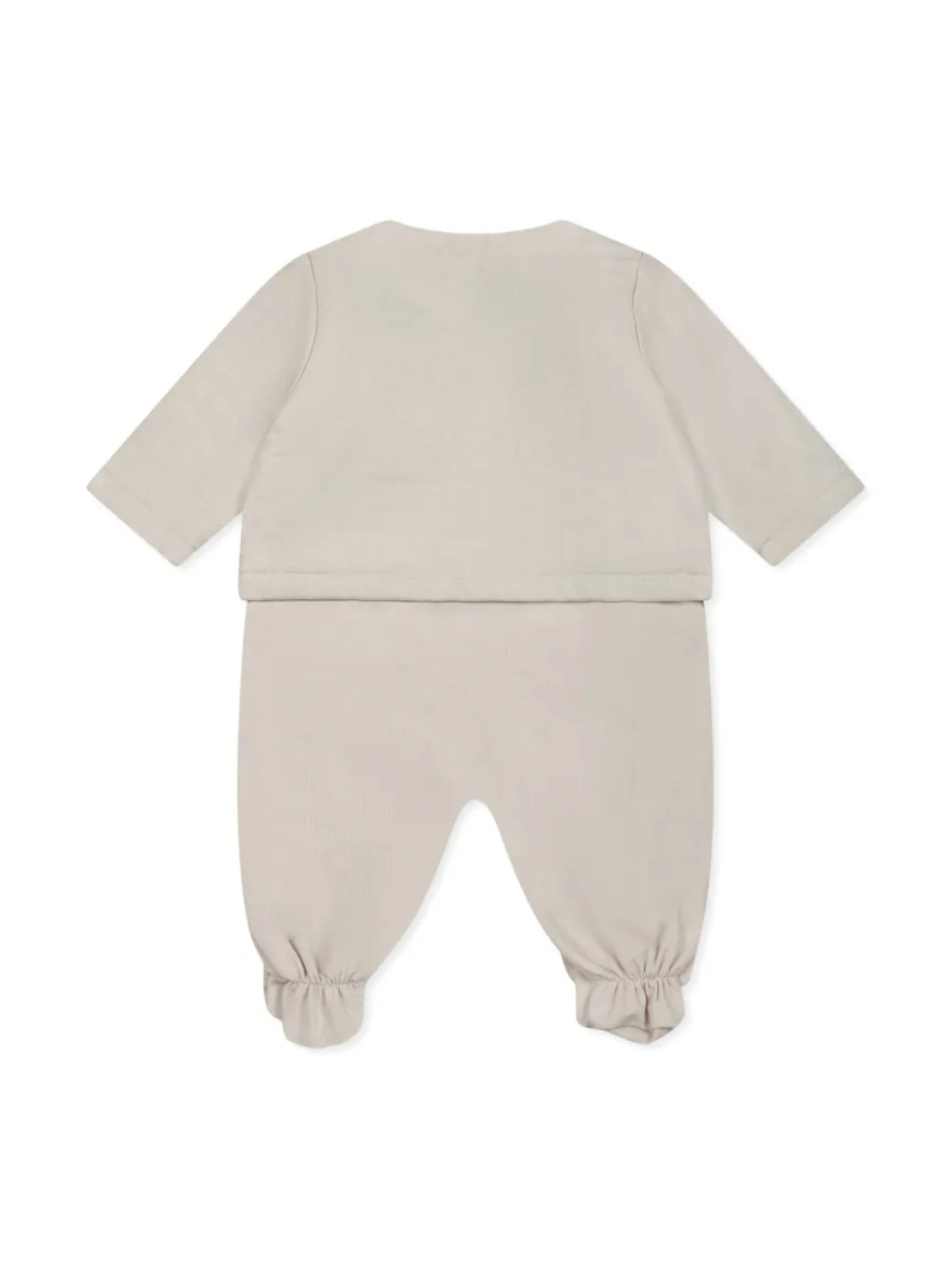 Комплект для новорожденного с вышитым логотипом Fendi Kids, нейтральный — фото 3