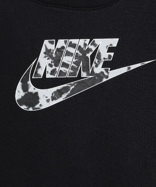Детская футболка с длинным рукавом Nike с логотипом чёрная — фото 4