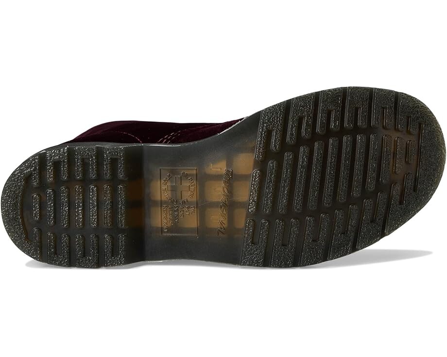 Ботинки Dr. Martens Vegan 1460 Pascal Velvet, вишневый — фото 3