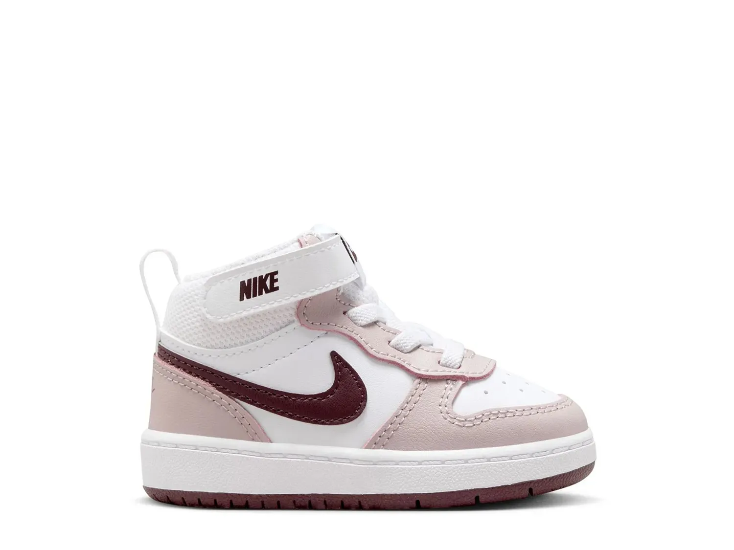 

Кроссовки Nike Court Borough Mid 2 — детские, белые/розовые