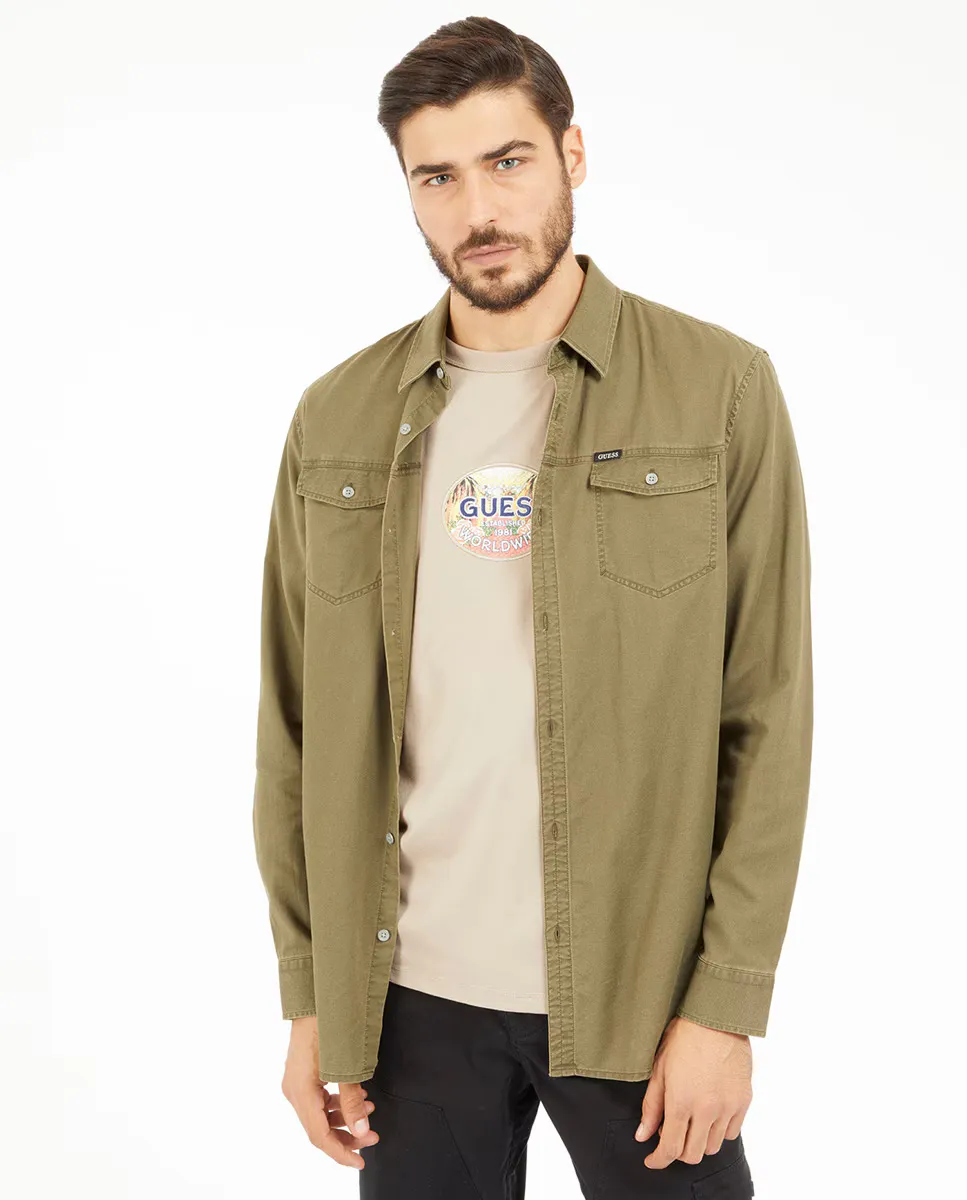 

Обычная мужская рубашка Guess, зеленый