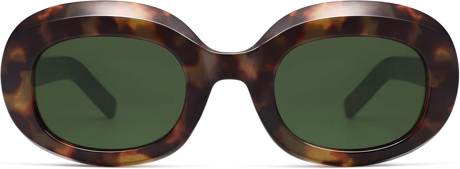 

Ретро овальные солнцезащитные очки для женщин и мужчин в стиле 90-х, массивная шестиугольная оправа, защита от УФ-излучения UV400, винтажные очки унисекс AP3712N Appassal, C02 Tortoise/Green