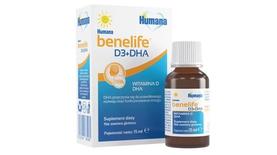 

Humana, Benelife Витамин D3 + ДГК, 15 мл