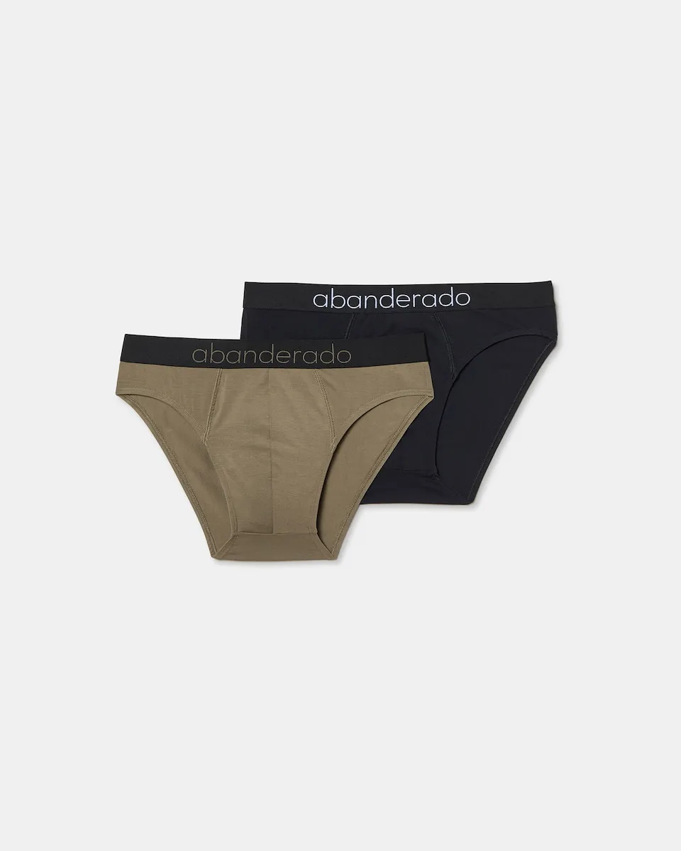 

Набор из двух гипоаллергенных мужских трусов различных цветов Abanderado