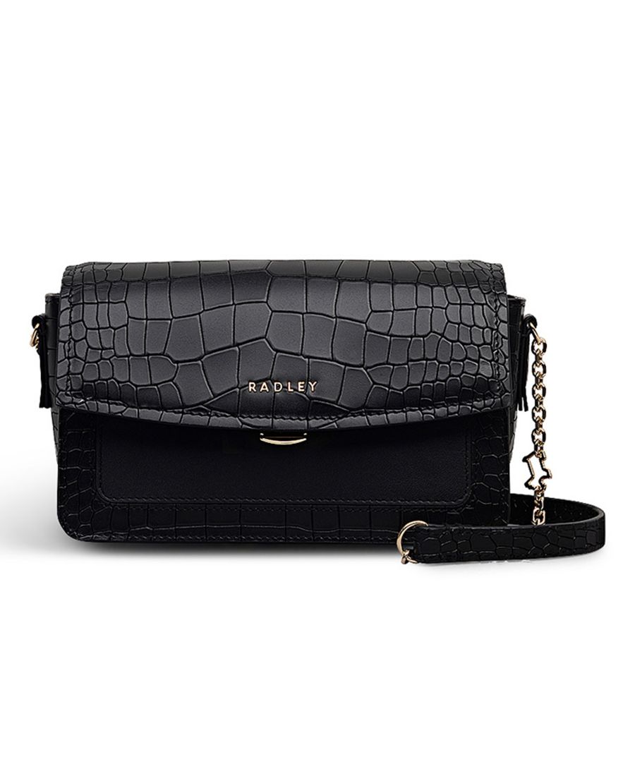 

Сумка через плечо Albert Road Croc Mini Flap Over Crossbody Bag Radley London, Black