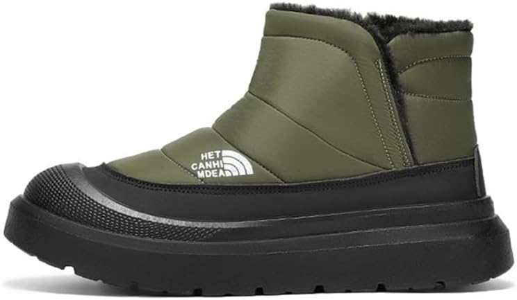 

Мужские зимние ботинки с мехом, водонепроницаемые, противоскользящие, на молнии сбоку, для активного отдыха и прогулок Zhoupulp, зеленый
