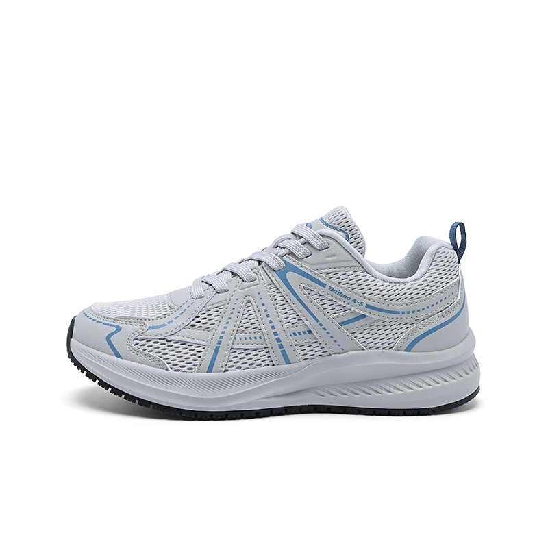 

Нескользящие износостойкие низкие повседневные туфли для мужчин BAIBAO, Light Gray/Light Navy Blue