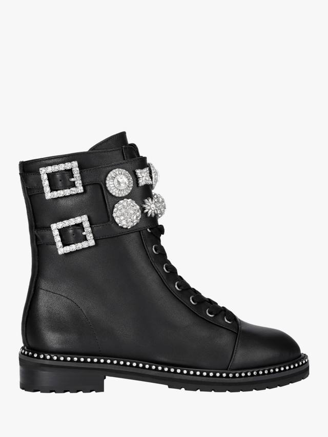 Стильные ботинки Stoop с кожаными деталями в стиле combat Kurt Geiger London, Black