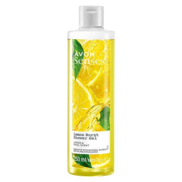 

Гель для душа Avon Senses Lemon Burst - Цитрус с базиликом - 250 мл