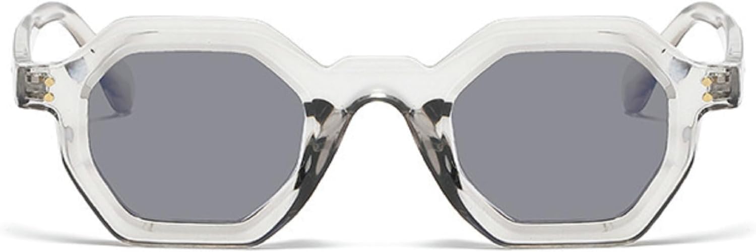 

Модные солнцезащитные очки Polygon Small Square для женщин, ретро с заклепками, мужские солнцезащитные очки UV400, трендовые солнцезащитные очки для активного отдыха и спорта mincl, Gray