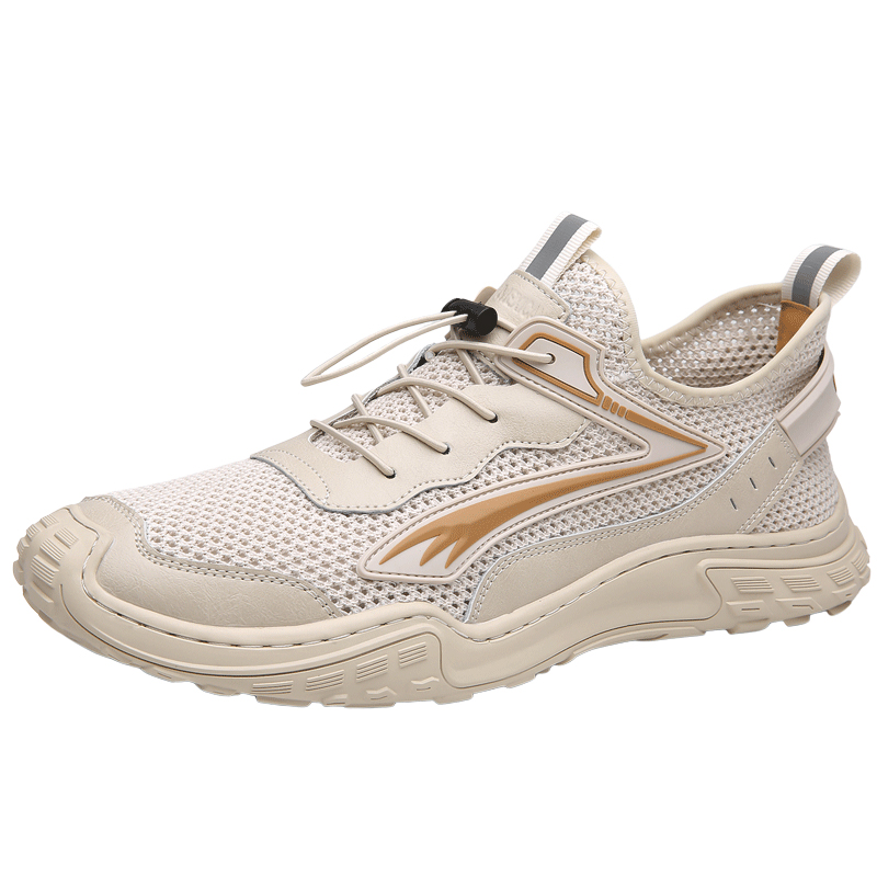 

MEXICAN Дышащие легкие износостойкие мужские низкие кеды бежевые, цвет Beige