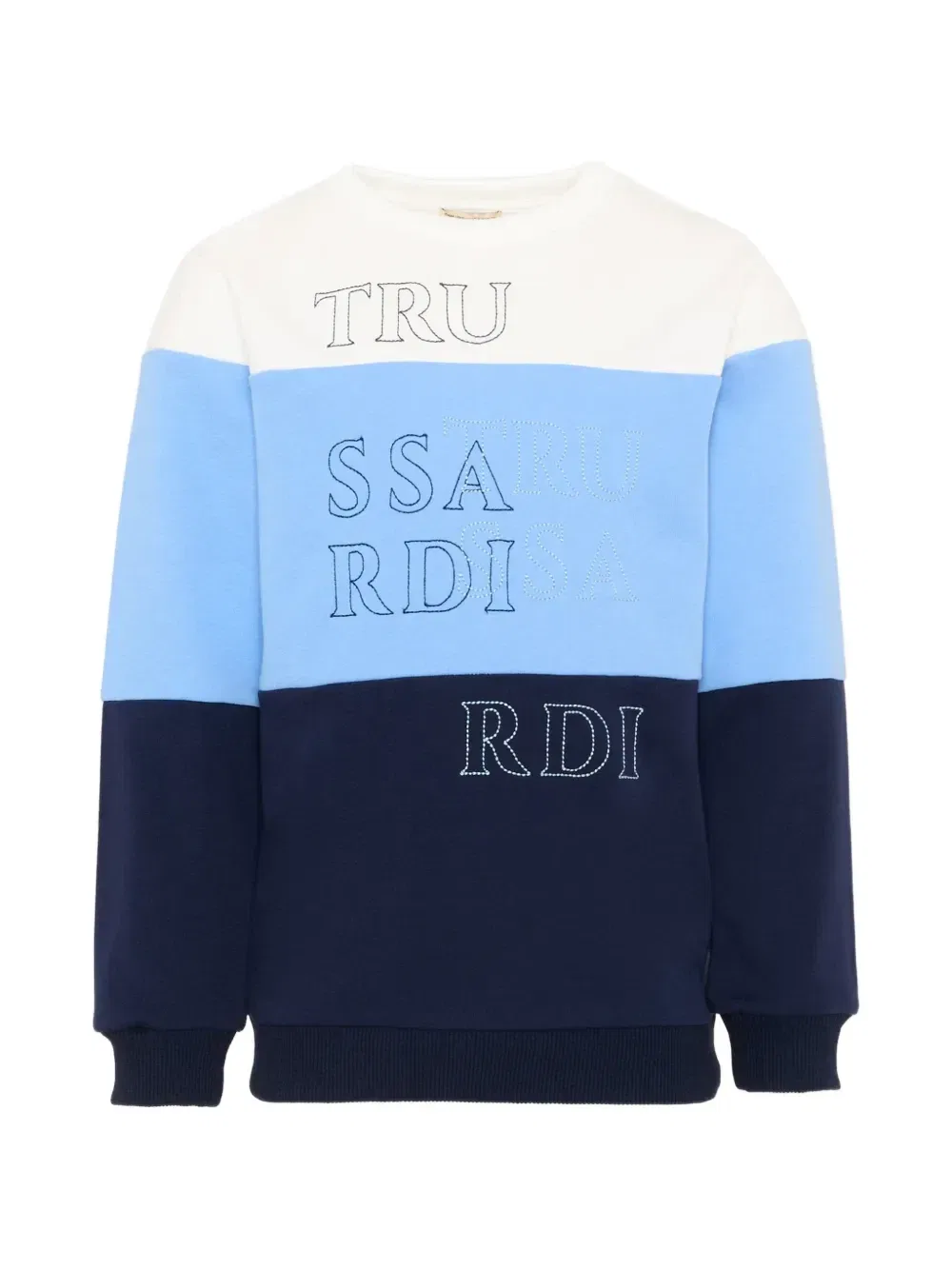 Свитшот с контрастными вставками Trussardi Junior, синий